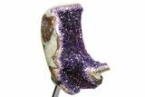 Grape Jelly Purple Amethyst Geode With Metal Stand - Uruguay #306920-2